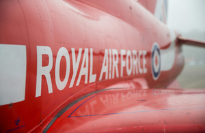 Red Arrows Plane Side View