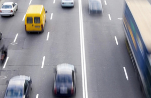 Traffic in blur on a motorway