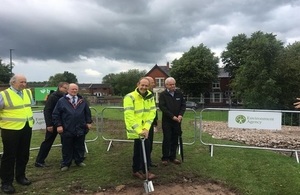 Sir James Bevan marking the start of work at the Carlisle Flood Scheme