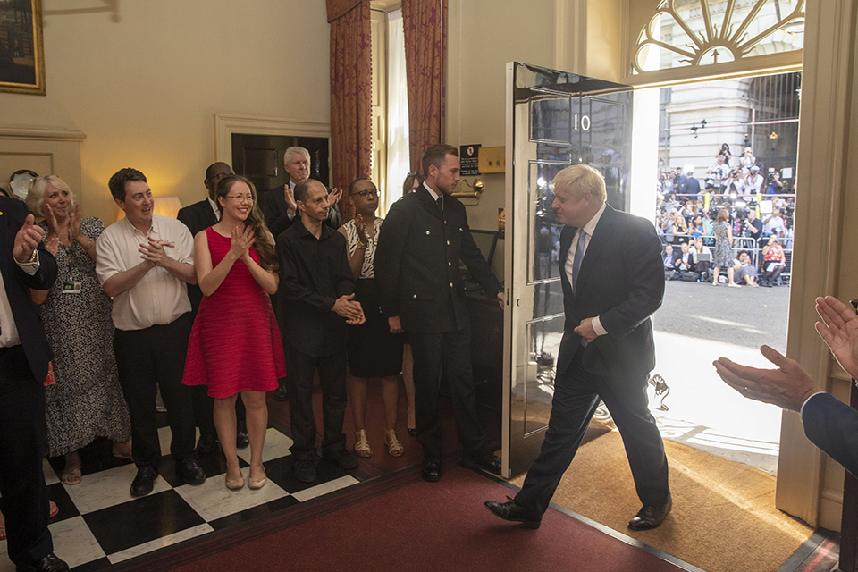 Boris Johnson in 10 Downing Street