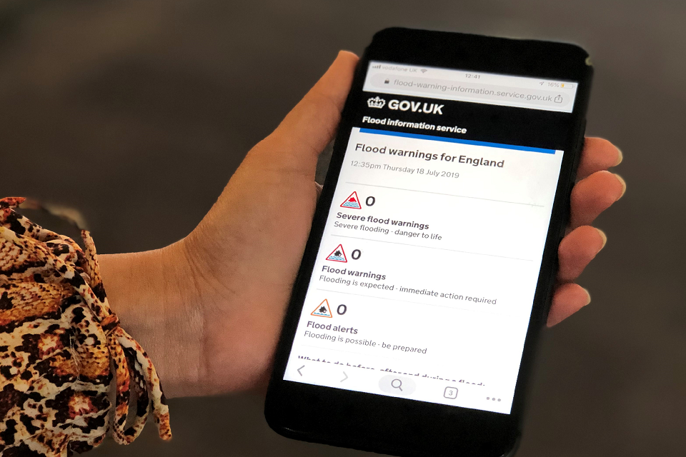 Gov.uk flood warnings page