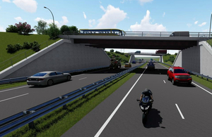 image showing an artistic impression of how the A69 Bridge End junction will look