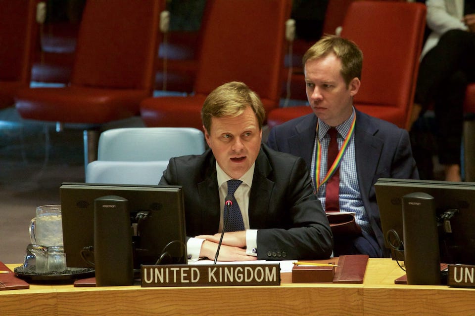 Stephen Hickey at UN Security Council