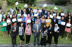 High Commissioner Charles Hay with the Chevening Scholars batch of 2019/20