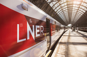 LNER train at the platform