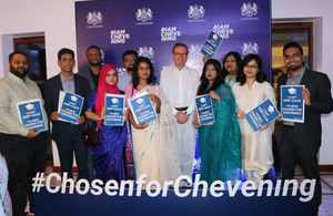 In the presence of the British High Commissioner to Bangladesh, HE Robert Chatterton Dickson, the certificates were handed over to the scholars at a Chevening Reception at the High Commissioner's Residence.