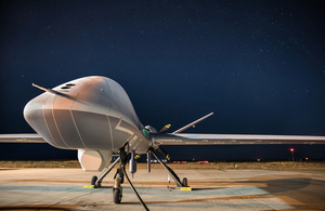 Protector aircraft on a runway.