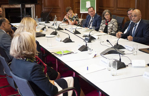 Image showing the Economics of Biodiversity Review's expert advisory panel meeting with the Chancellor of the Exchequer