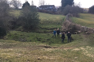 This is the site for the trial of natural flood management trial which has been launched