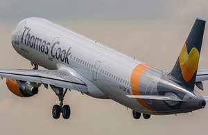 Thomas Cook Airbus A321 taking off.