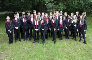 A class photo of Year 10 pupils from Mildenhall College Academy.