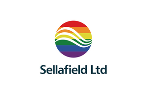 Multi coloured Sellafield Ltd logo to represent the pride rainbow