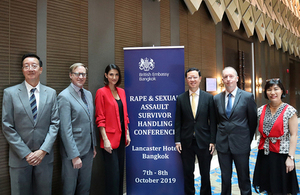 British Embassy Bangkok hosts a workshop on Rape and Sexual Assault Survivor Handling to Thai partners