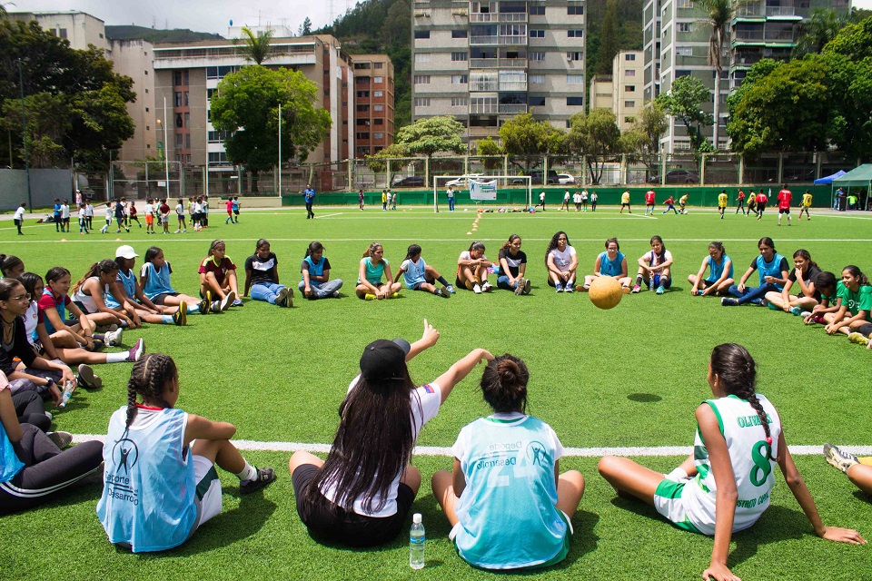 About 160 young female Venezuelan athletes from low-income communities are participating in the project