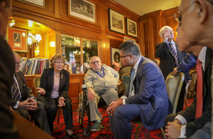 International Development Secretary Alok Sharma meets with polio survivors and campaigners from across the UK