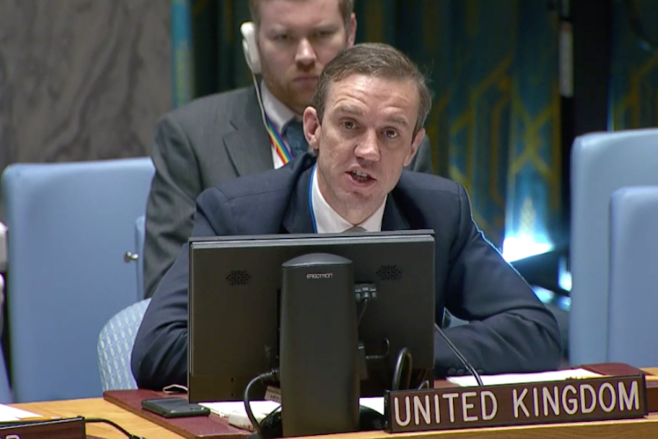 David Clay at UN Security Council