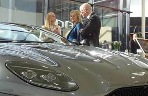 Liz Truss at Aston Martin Lagonda