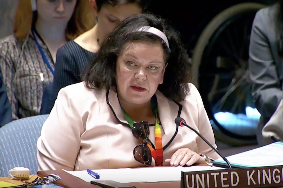 Ambassador Karen Pierce a the Security Council briefing on Women, Peace and Security