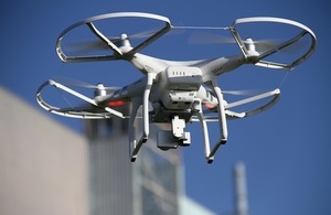 A drone in action at Winfrith site