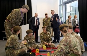 Defence Secretary Ben Wallace visits a cadet unit in Greater Manchester