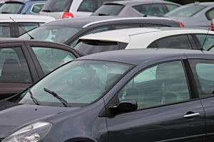 photo of cars parked