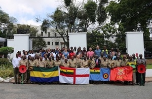 Group photo of Ghanaian veterans with Staff of the British High Commission in Accra, Ghana.