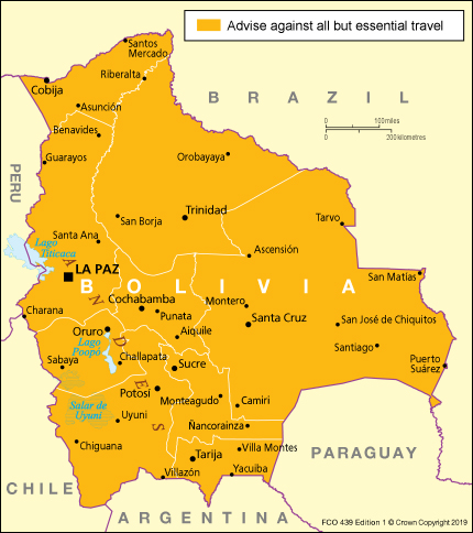 state department bolivia travel advisory