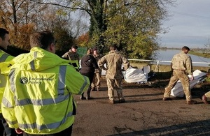 EA teams out on the ground in South Yorkshire alongside army personnel.