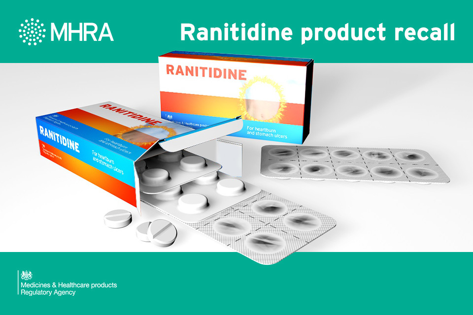 MHRA drug alert: recalls for 13 over-the-counter Ranitidine medicines
