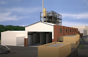 Artist's impression of a low carbon fuel production facility