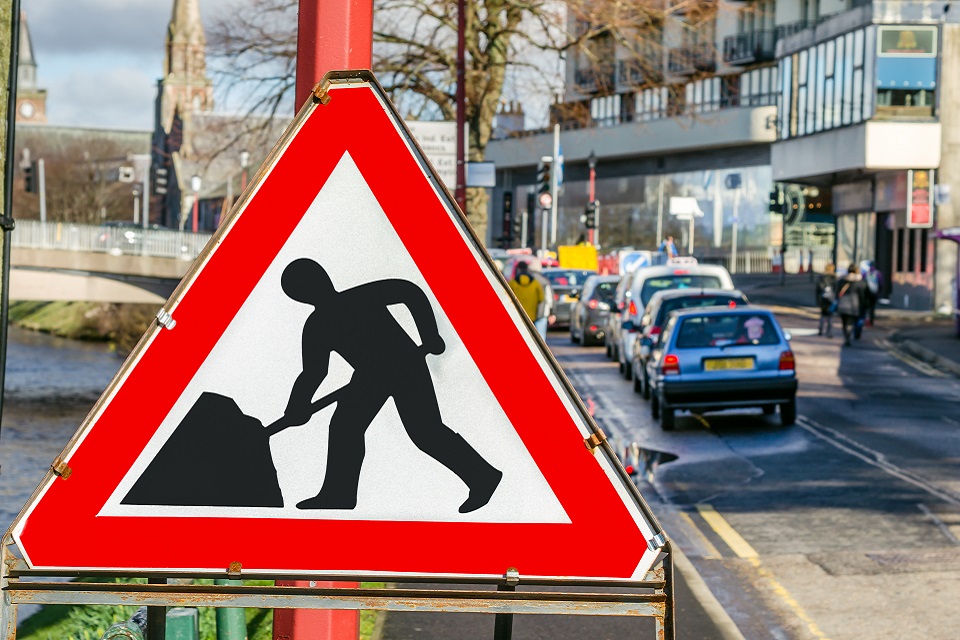 Road Works Sign