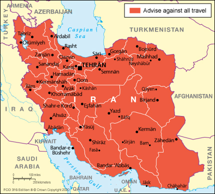 travel to iran uk gov