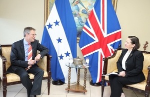 British Ambassador Nick Whittingham with Norma Cerrato from Honduras