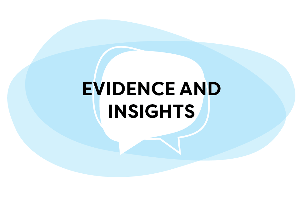 Evidence and Insights Speech Bubble Graphic