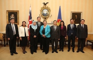Minister Heather Wheeler with senior diplomats from ASEAN countries