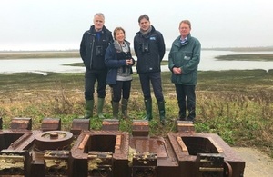 Minister Pow with representatives of RSPB, NE and EA.