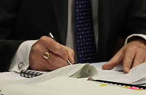 Inspector writing decision