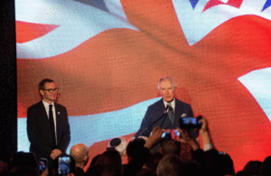 HRH Prince of Wales speaking at the reception hosted by the British Ambassador to Israel, Neil Wigan. Photo credit: Ben Kelmer