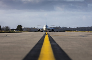 Image depicts P-8A aircraft on runway