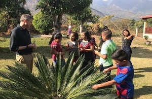 Nick Whittingham with kids from Guatemala ODIM proyect