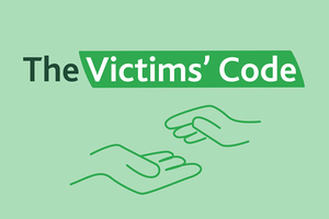 Victim's code: hands coming together