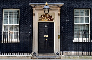 The front door of Number 10 Downing Street