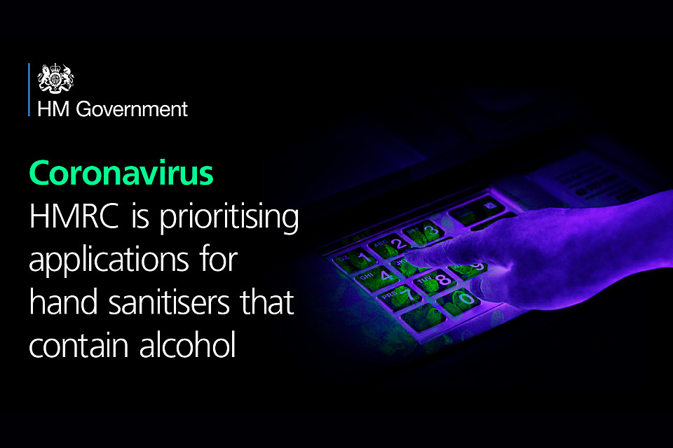 HMRC prioritises applications to use denatured alcohol in hand sanitising products
