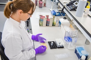 Woman working in lab