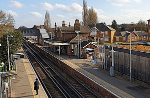 Ewell West railway station.