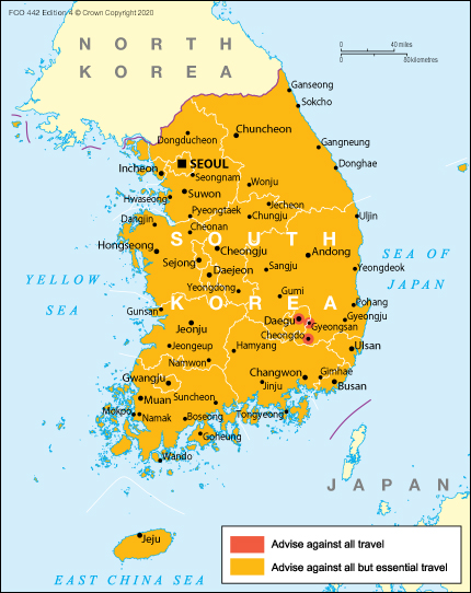 gov uk travel south korea