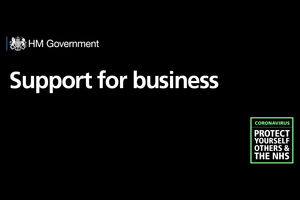 Text reads: Support for business