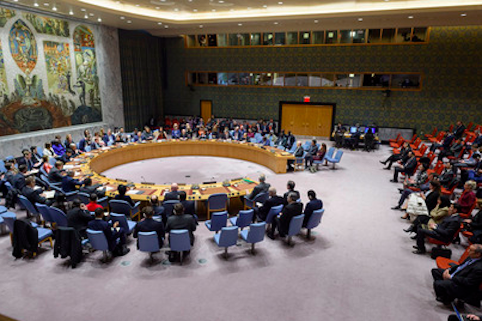 UN Security Council briefing on Syria prior to COVID-19 outbreak, March 2020 (UN Photo)