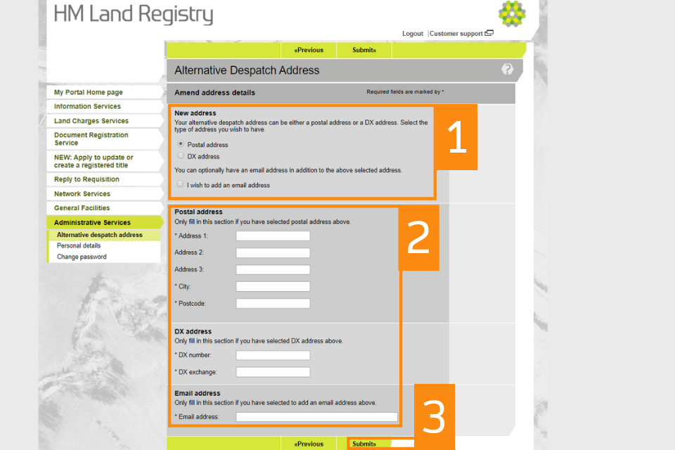 Select the type of address you want to have, then add the address details.
