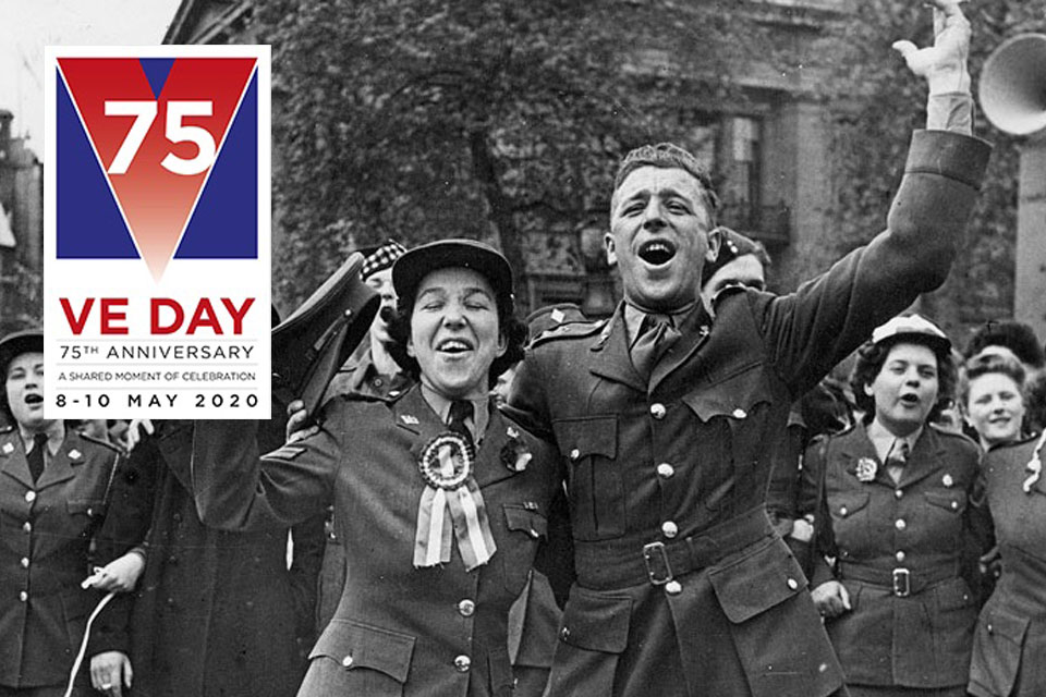 VE day celebrations.  Crown copyright. All rights reserved